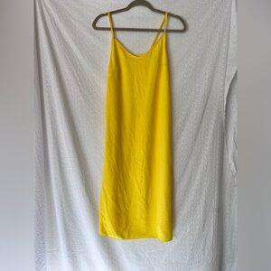 See You Monday Midi Sleeveless Yellow Slip Dress